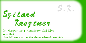szilard kasztner business card