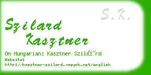 szilard kasztner business card